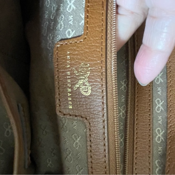 Anya Hindmarch leather satchel in tan leather - with 2 straps (with beach bag) - Picture 8 of 15